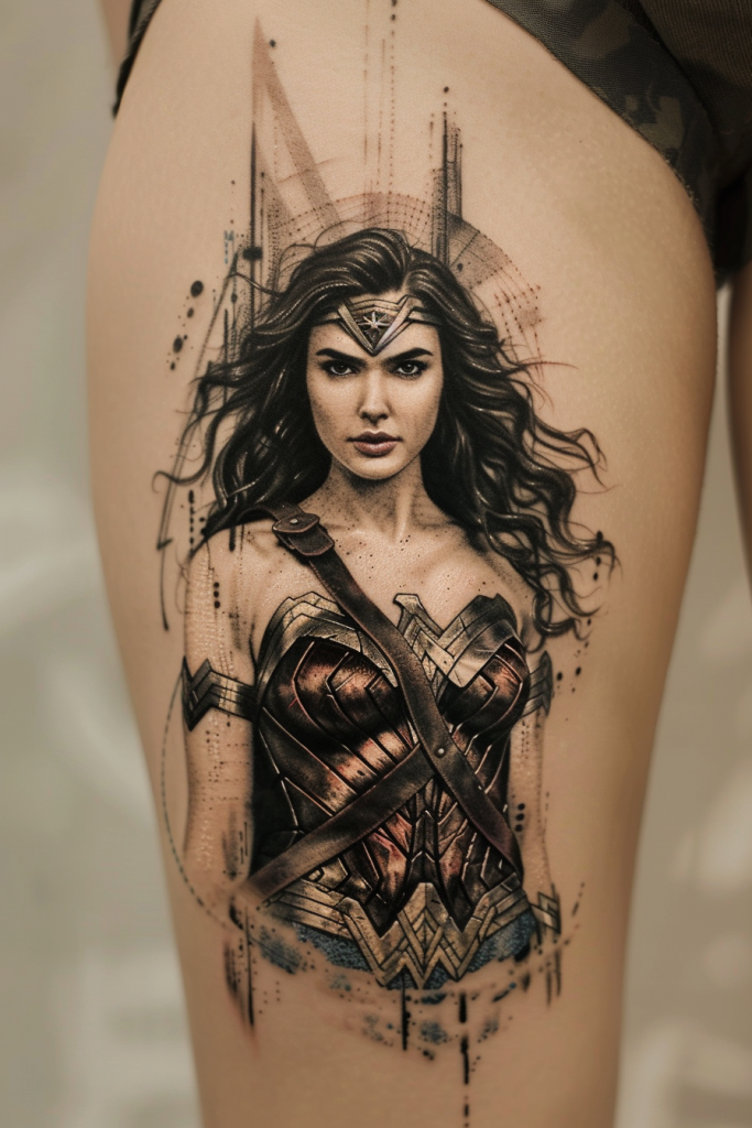Iconic Wonder Woman Tattoo