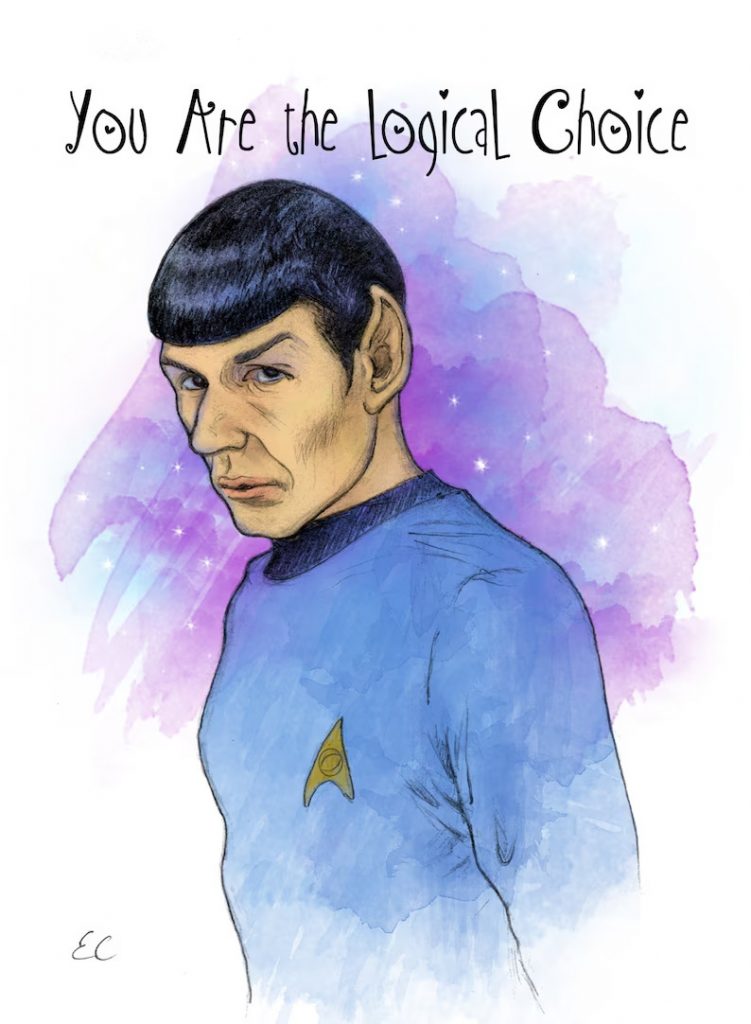 You are the logical choice Star Trek Valentine's Day cards